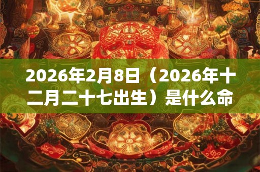 2026年2月8日（2026年十二月二十七出生）是什么命_命运如何