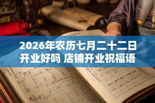 2026年农历七月二十二日开业好吗 店铺开业祝福语 2026年农历七月二十二日开业好吗 店铺开业祝福语
