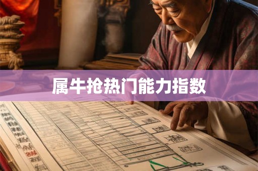 属牛抢热门能力指数 属牛抢热门能力指数
