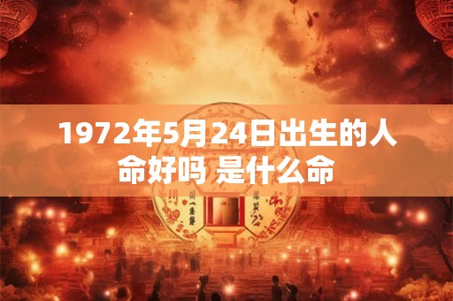 1972年5月24日出生的人命好吗 是什么命