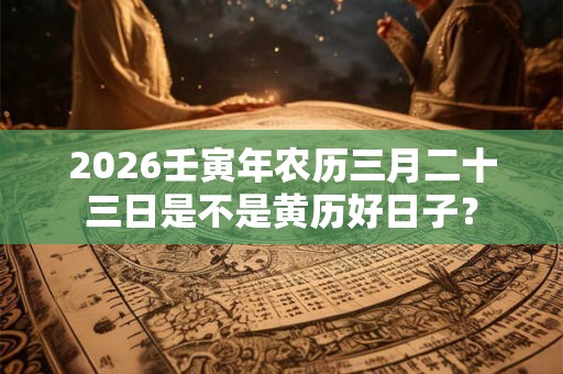 2026壬寅年农历三月二十三日是不是黄历好日子? 2026壬寅年农历三月二十三日是不是黄历好日子?