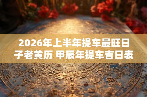2026年上半年提车最旺日子老黄历 甲辰年提车吉日表
