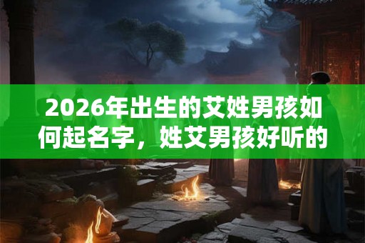 2026年出生的艾姓男孩如何起名字，姓艾男孩好听的名字