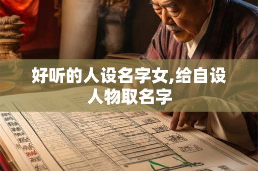 好听的人设名字女,给自设人物取名字