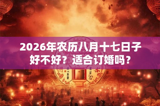 2026年农历八月十七日子好不好？适合订婚吗？