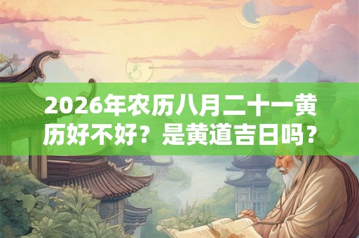 2026年农历八月二十一黄历好不好？是黄道吉日吗？