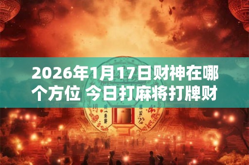 2026年1月17日财神在哪个方位 今日打麻将打牌财运方位