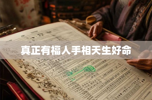 真正有福人手相天生好命