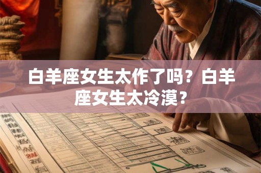 白羊座女生太作了吗?白羊座女生太冷漠? 白羊座女生太作了吗?白羊座女生太冷漠?