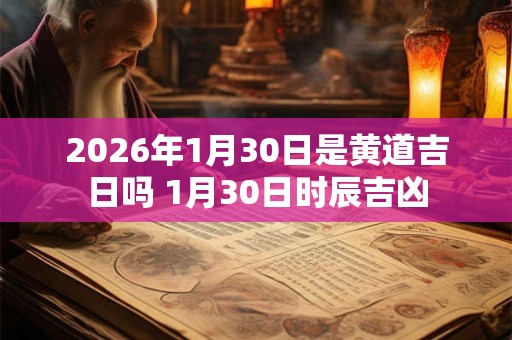 2026年1月30日是黄道吉日吗 1月30日时辰吉凶