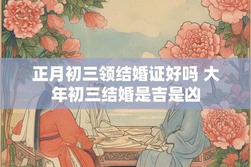 正月初三领结婚证好吗 大年初三结婚是吉是凶