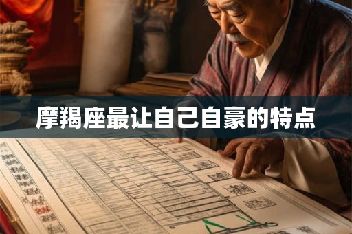 摩羯座最让自己自豪的特点