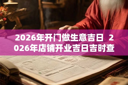 2026年开门做生意吉日  2026年店铺开业吉日吉时查询