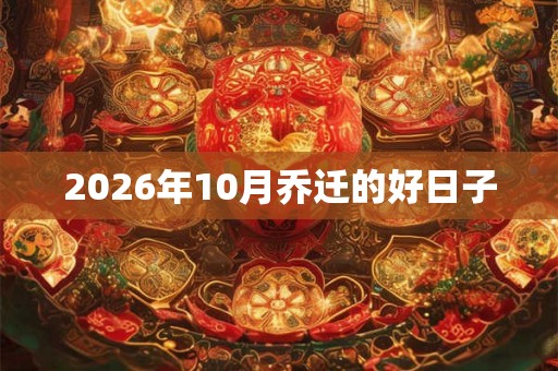 2026年10月乔迁的好日子 2026年10月乔迁的好日子
