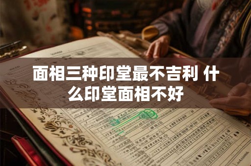 面相三种印堂最不吉利 什么印堂面相不好