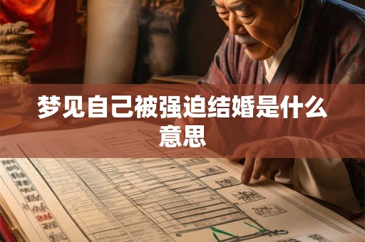 梦见自己被强迫结婚是什么意思
