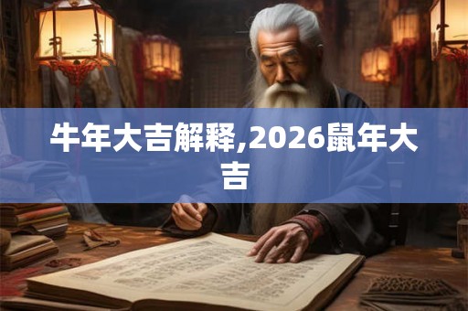 牛年大吉解释,2026鼠年大吉