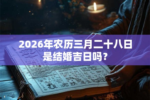 2026年农历三月二十八日是结婚吉日吗？
