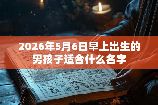 2026年5月6日早上出生的男孩子适合什么名字