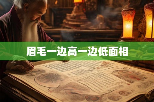 眉毛一边高一边低面相