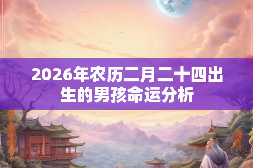 2026年农历二月二十四出生的男孩命运分析