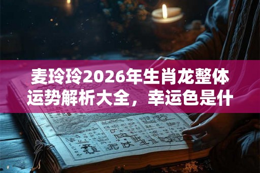 麦玲玲2026年生肖龙整体运势解析大全，幸运色是什么？