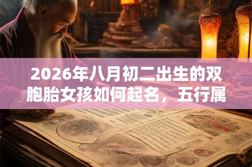 2026年八月初二出生的双胞胎女孩如何起名，五行属什么