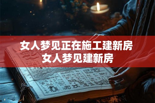 女人梦见正在施工建新房 女人梦见建新房