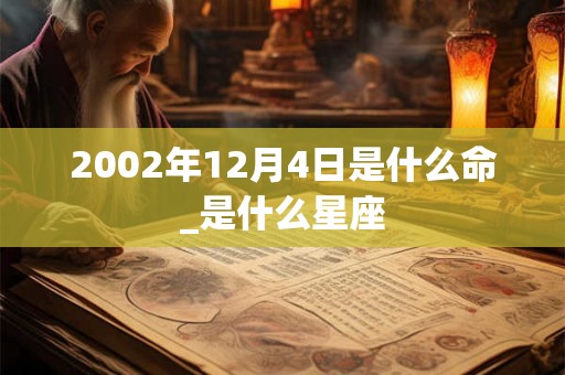 2002年12月4日是什么命_是什么星座