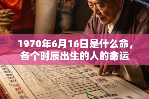 1970年6月16日是什么命,各个时辰出生的人的命运 1970年6月16日是什么命,各个时辰出生的人的命运