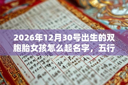 2026年12月30号出生的双胞胎女孩怎么起名字，五行属什么？