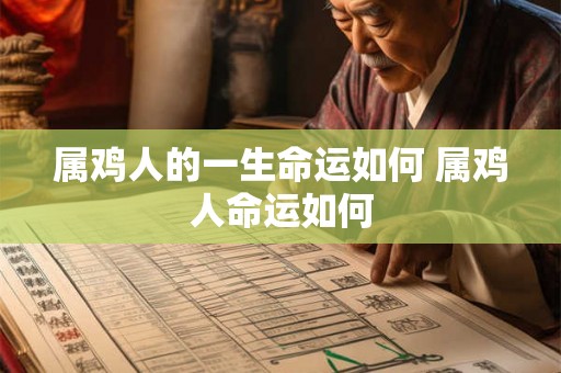 属鸡人的一生命运如何 属鸡人命运如何