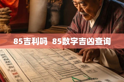 85吉利吗 85数字吉凶查询 85吉利吗 85数字吉凶查询
