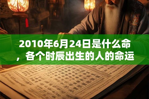 2010年6月24日是什么命，各个时辰出生的人的命运