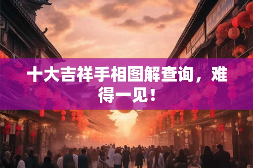 十大吉祥手相图解查询，难得一见！