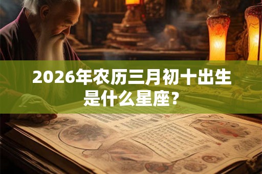 2026年农历三月初十出生是什么星座？