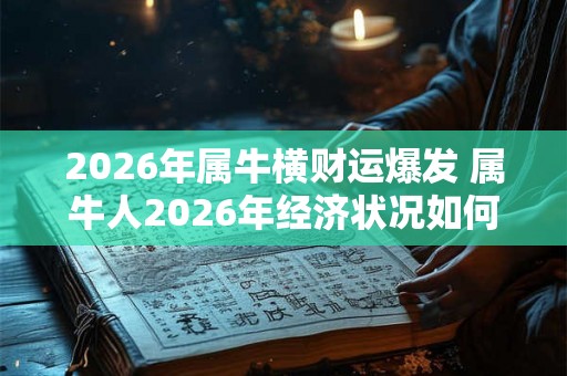 2026年属牛横财运爆发 属牛人2026年经济状况如何
