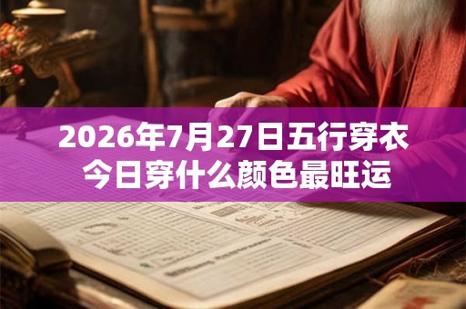 2026年7月27日五行穿衣 今日穿什么颜色最旺运