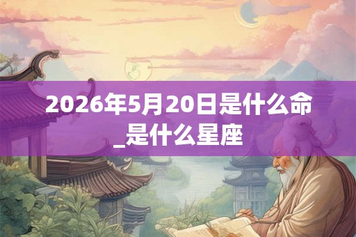 2026年5月20日是什么命_是什么星座