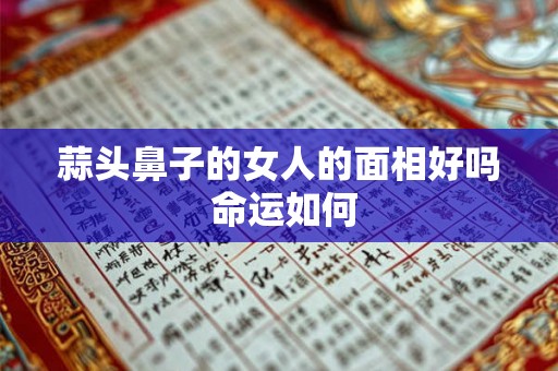 蒜头鼻子的女人的面相好吗 命运如何