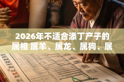 2026年不适合添丁产子的属相 属羊、属龙、属狗、属马