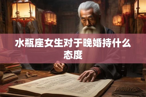 水瓶座女生对于晚婚持什么态度