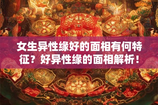女生异性缘好的面相有何特征？好异性缘的面相解析！