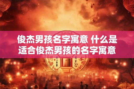 俊杰男孩名字寓意 什么是适合俊杰男孩的名字寓意