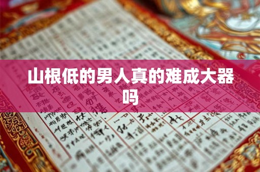 山根低的男人真的难成大器吗