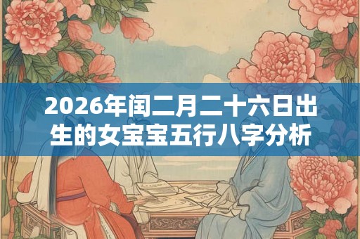 2026年闰二月二十六日出生的女宝宝五行八字分析