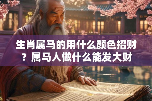 生肖属马的用什么颜色招财？属马人做什么能发大财