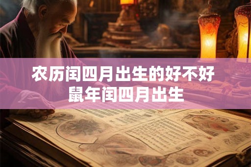 农历闰四月出生的好不好 鼠年闰四月出生