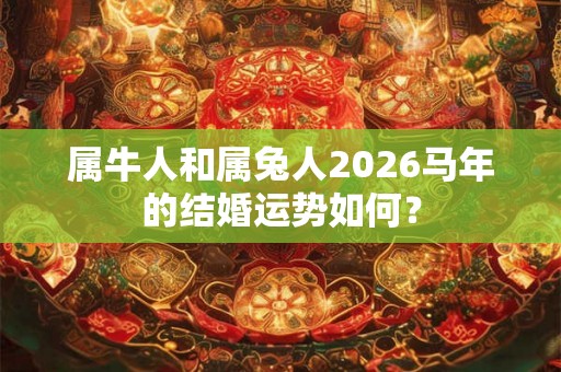 属牛人和属兔人2026马年的结婚运势如何？