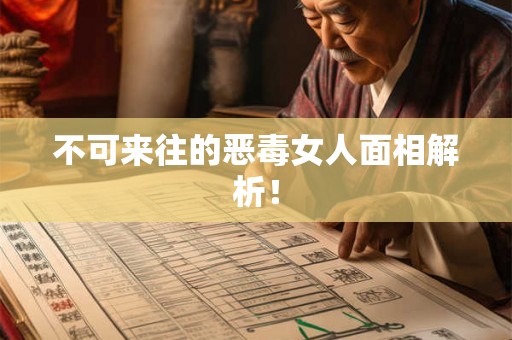 不可来往的恶毒女人面相解析! 不可来往的恶毒女人面相解析!